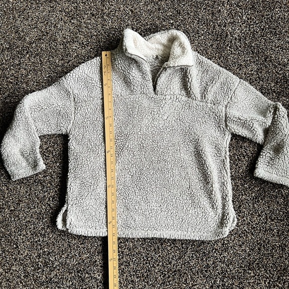 Poof! Charcoal and Light Gray Sherpa Pullover - Picture 4 of 6